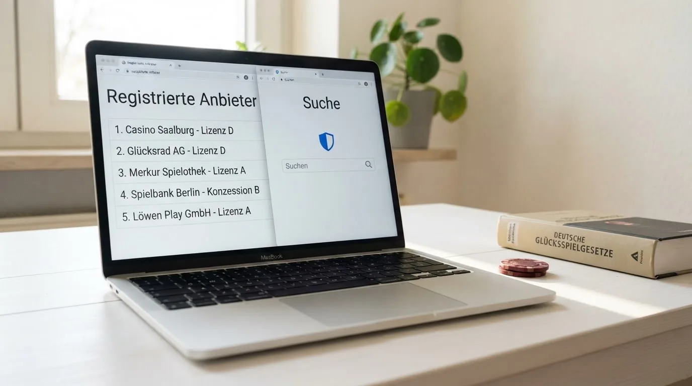 Zwei nebeneinander geöffnete Browser-Tabs auf einem Laptop-Bildschirm.